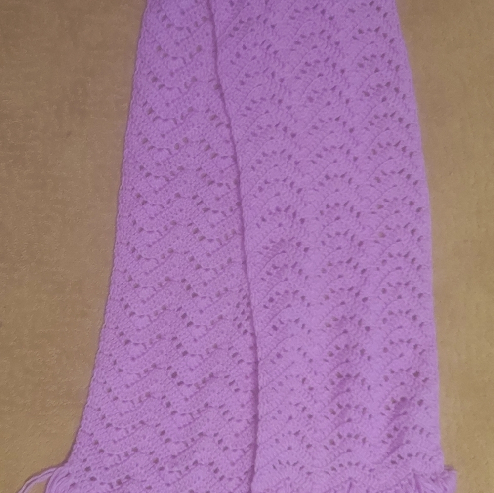 Purple Knit Scarf